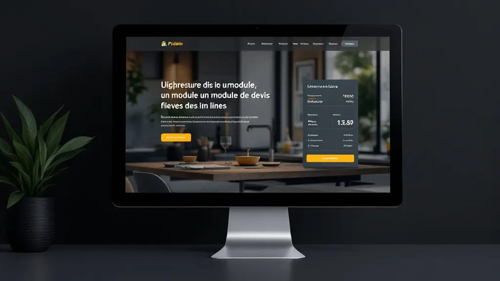 Site d'un plombier proposant un module de devis en ligne