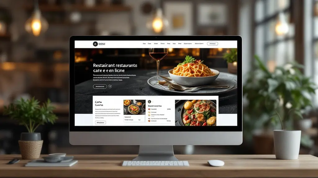 Site d'un restaurant présentant carte et réservation en ligne